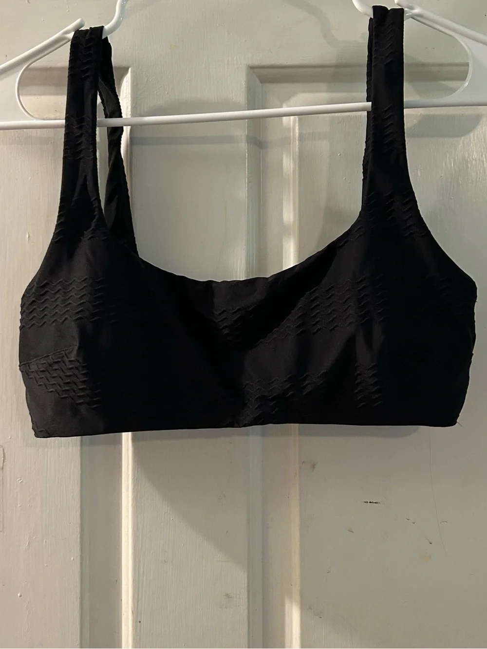 aerie Black Seamless Swim Sports Bra